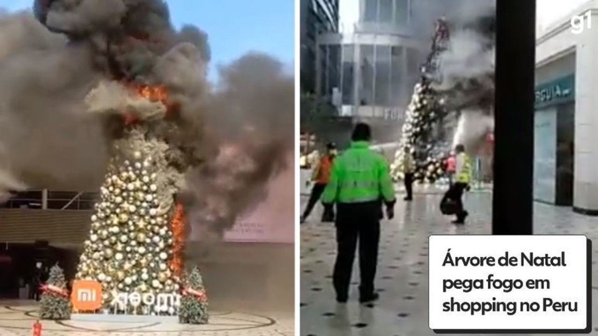 Incêndio de árvore de Natal provoca enorme coluna de fumaça em shopping no  Peru; veja vídeo | Mundo | G1