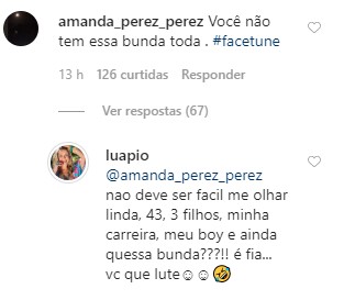 Luana Piovani rebate crítica (Foto: Reprodução / Instagram)