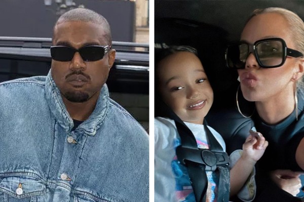 Kanye West se irritou com a aparência de Chicago, de 4 anos, em fotos com Khloé Kardashian (Foto: Getty Images; reprodução / Instagram)