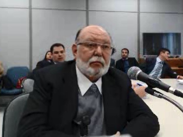 O ex-presidente da empreiteira OAS, Léo Pinheiro, em depoimento ao juiz Sérgio Moro (Foto: Reprodução/TV Globo)