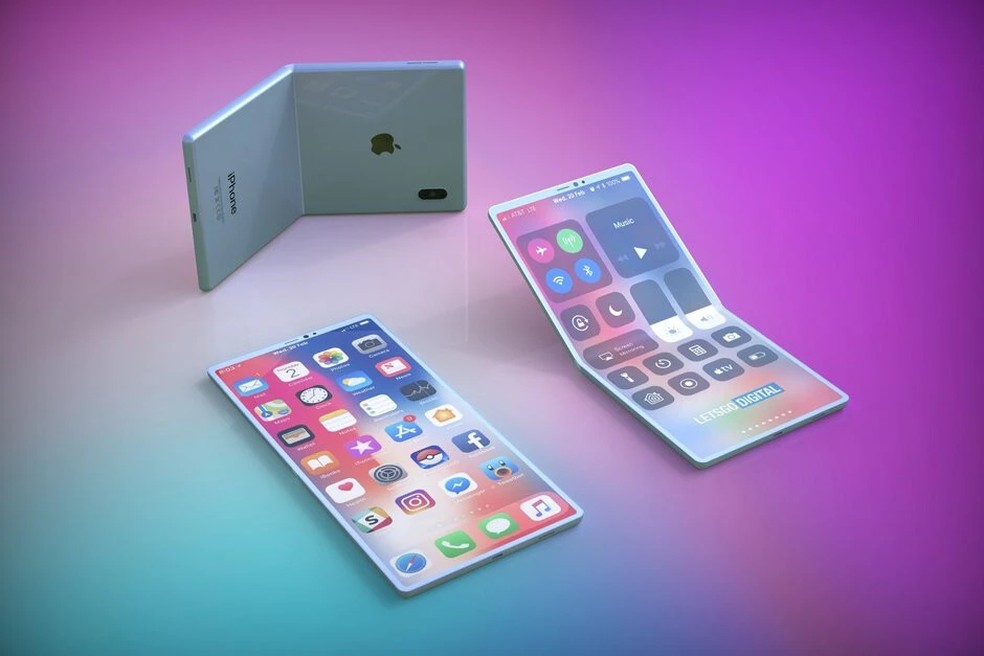 Ao menos dois protótipos de smartphones dobráveis estão em desenvolvimento pela Apple — Foto: Reprodução/Phone Arena