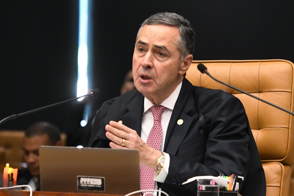 O ministro Luís Roberto Barroso, durante sessão do STF — Foto: Carlos Moura/STF/08-02-2023
