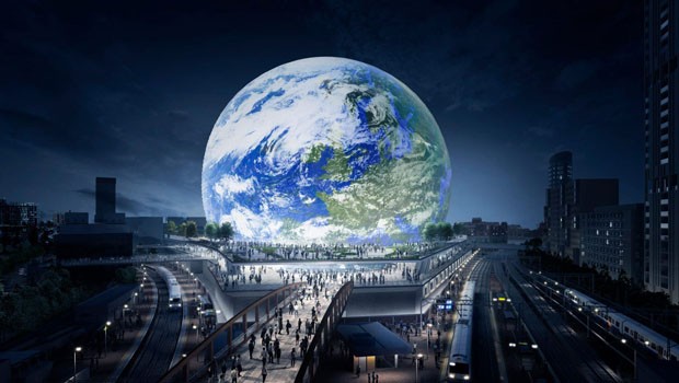 Londres recebe arena esférica ao lado do Parque Olímpico (Foto: Divulgação)
