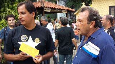 Anderson Simões e Carlos Augusto Montenegro eleições Botafogo (Foto: Gustavo Rotstein)