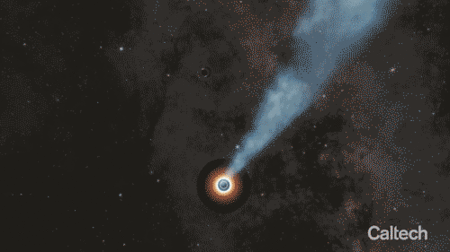 Astrônomos identificaram dois buracos negros supermassivos orbitando um ao outro (Foto: Divulgação/Caltech)