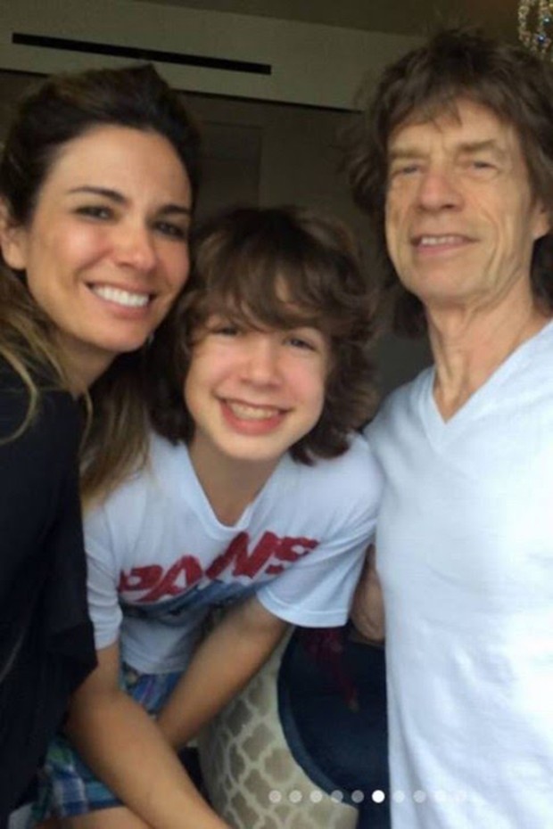 Luciana Gimenez, Lucas e Mick Jagger  (Foto: Reprodução/ Instagram)