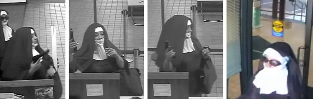 Mulheres vestidas de freiras tentam assaltar banco nos EUA (Foto: FBI)