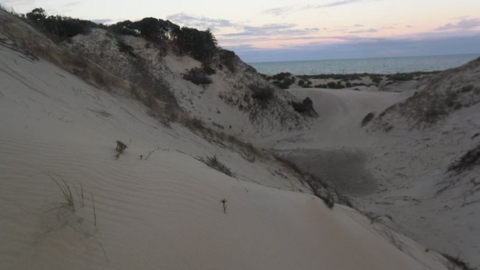 As dunas de Itaúnas chegam a mais de 30 metros de altura — Foto: Nery Contti Neto/ Arquivo Pessoal