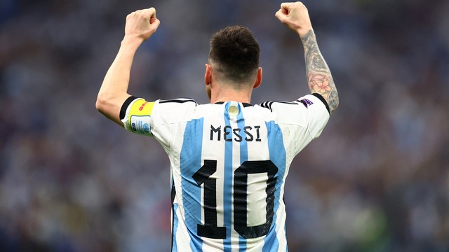Messi durante Argentina x Croácia