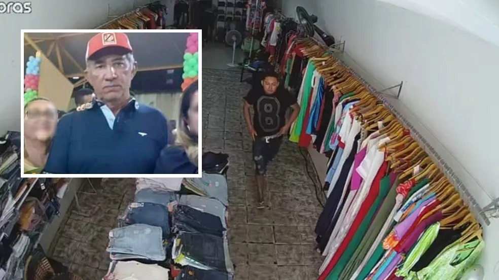 Pai morre baleado ao proteger filha de tentativa de feminicídio em Novo Oriente, no Ceará — Foto: TV Verdes Mares/Reprodução