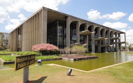 A sede do Ministério da Justiça, em Brasília
