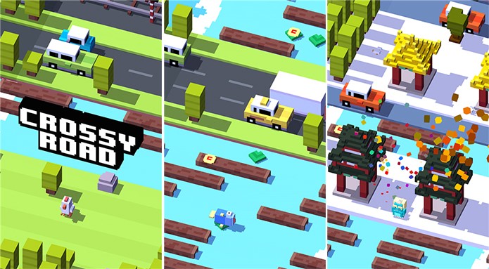 Crossy Road é um viciante game com gráficos 8 bits para Windows Phone (Foto: Divulgação/Windows Phone Store)