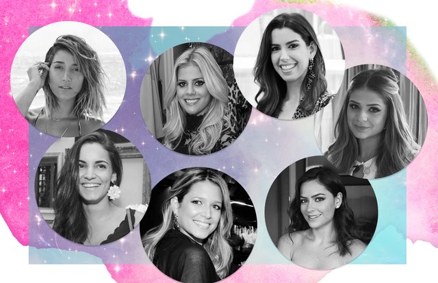 Luciana Tranchesi, Thassia Naves; Lala Rudge, Helena Bordon,, Camila Coutinho, Renata Vanzetto e Gabriela Pugliesi (Foto: Reprodução/Vogue Brasil)