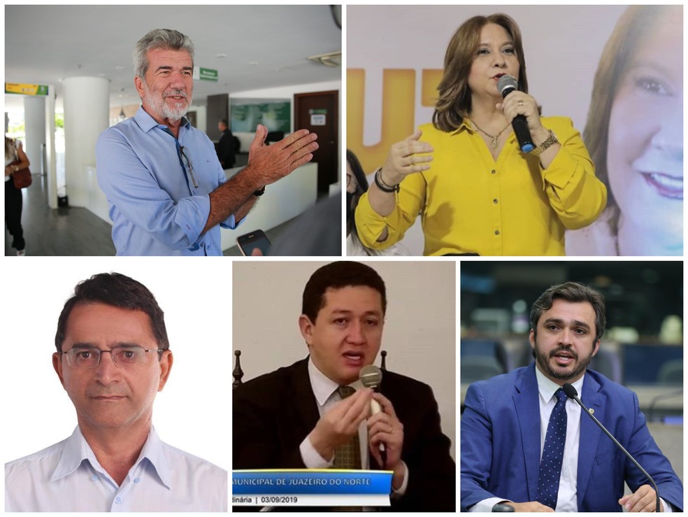 Candidatos à Prefeitura de Juazeiro do Norte nas eleições 2020 — Foto: Reprodução