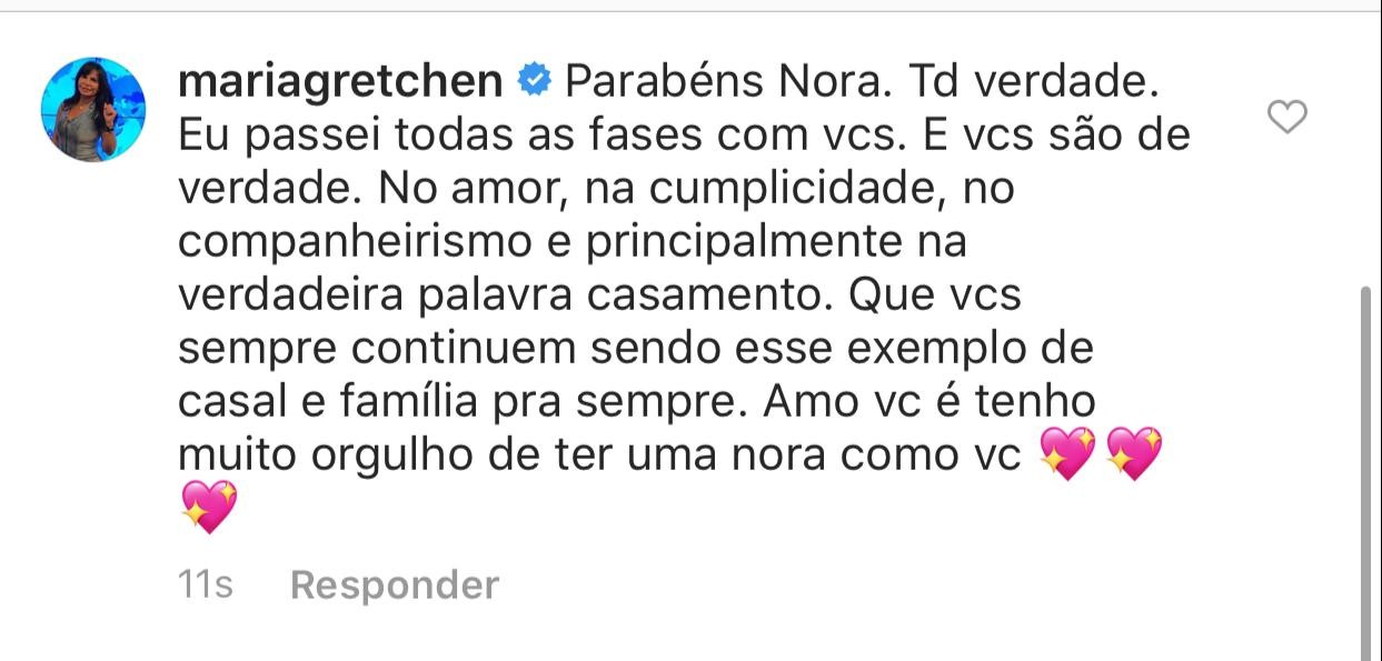 Gretchen comenta data especial para Andressa Ferreira e Thammy Miranda (Foto: Reprodução / Instagram)