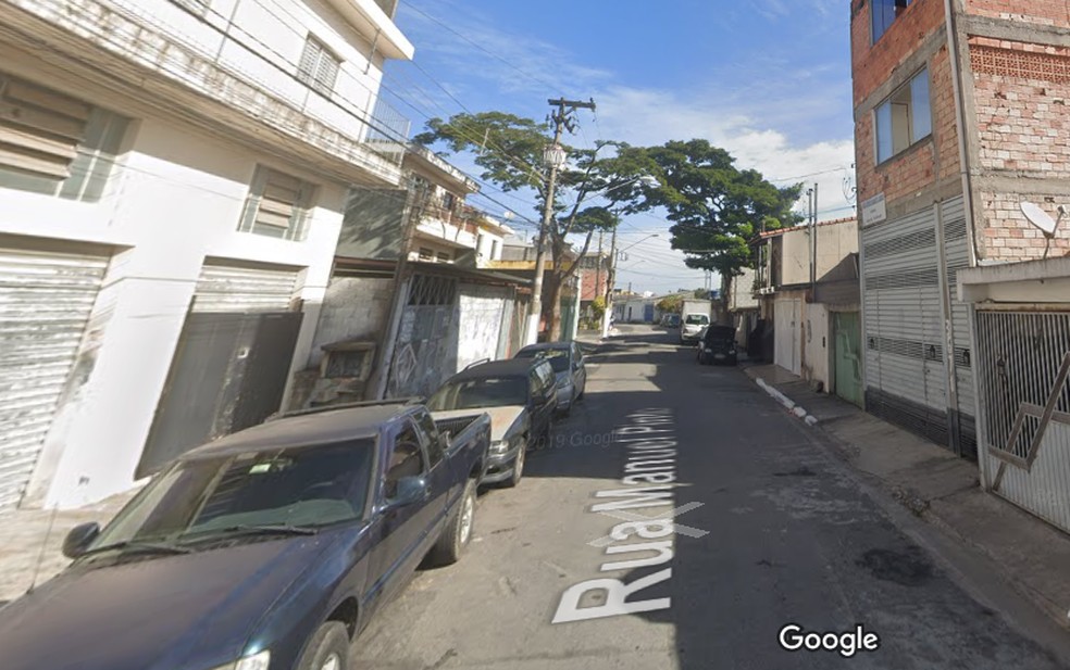 Rua onde os tr&ecirc;s homens foram mortos em S&atilde;o Paulo, segundo a pol&iacute;cia &mdash; Foto: Reprodu&ccedil;&atilde;o/Google Maps