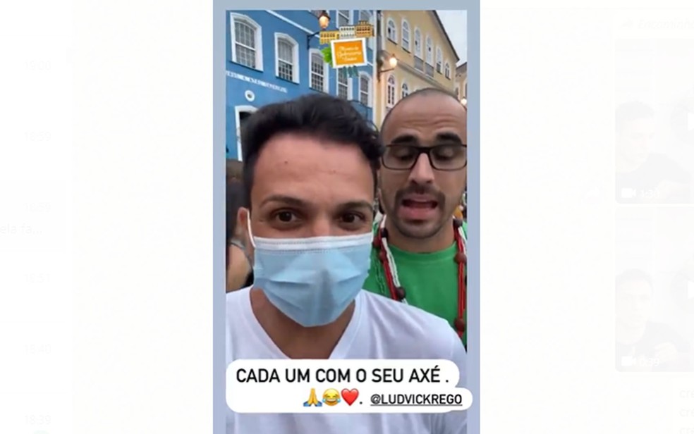 Turistas ofendem mulher no Pelourinho — Foto: Redes sociais