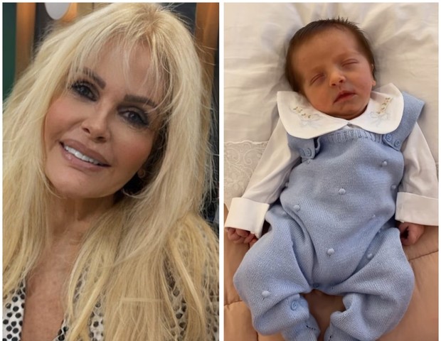 Monique Evans conhece neta (Foto: Divulgação)