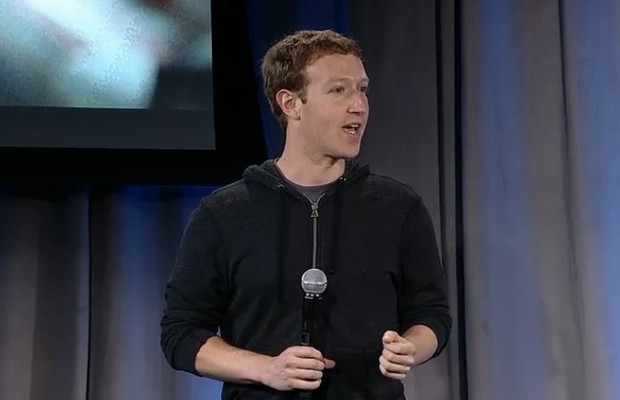 Mark Zuckerberg durante apresentação do Facebook Home (Foto: Reprodução/Facebook)