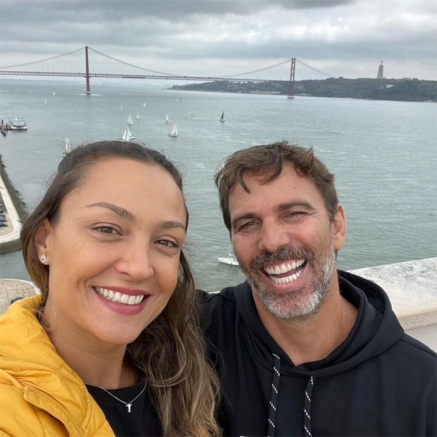 Marcelo Faria e a namorada, Thatiana Travassos (Foto: Reprodução / Instagram)