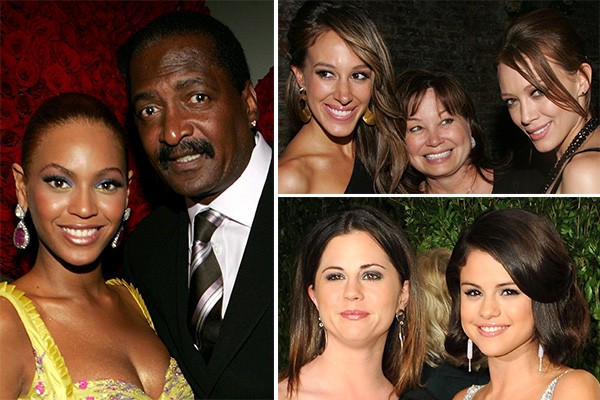 Estrelas como Beyonce, Hailey e Hilary Duff e Selena Gomez já tiveram seus parentes como empresários (Foto: Getty Images)