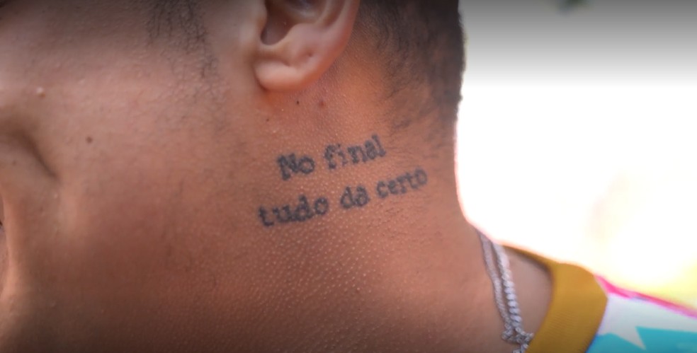 Tatuagem de Raphael.  — Foto: Fábio Tito/ g1