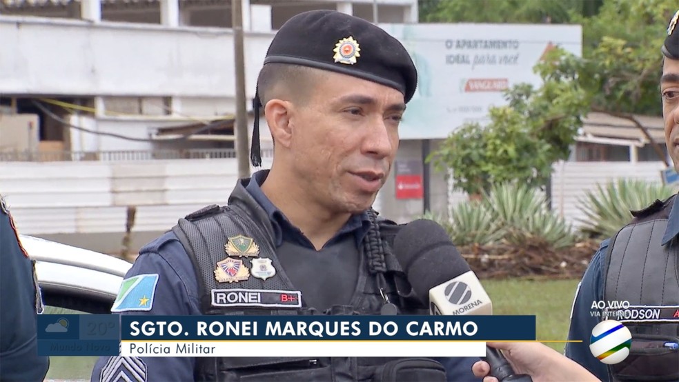 Sargento Ronei do Carmo da PM-MS — Foto: Reprodução/TV Morena