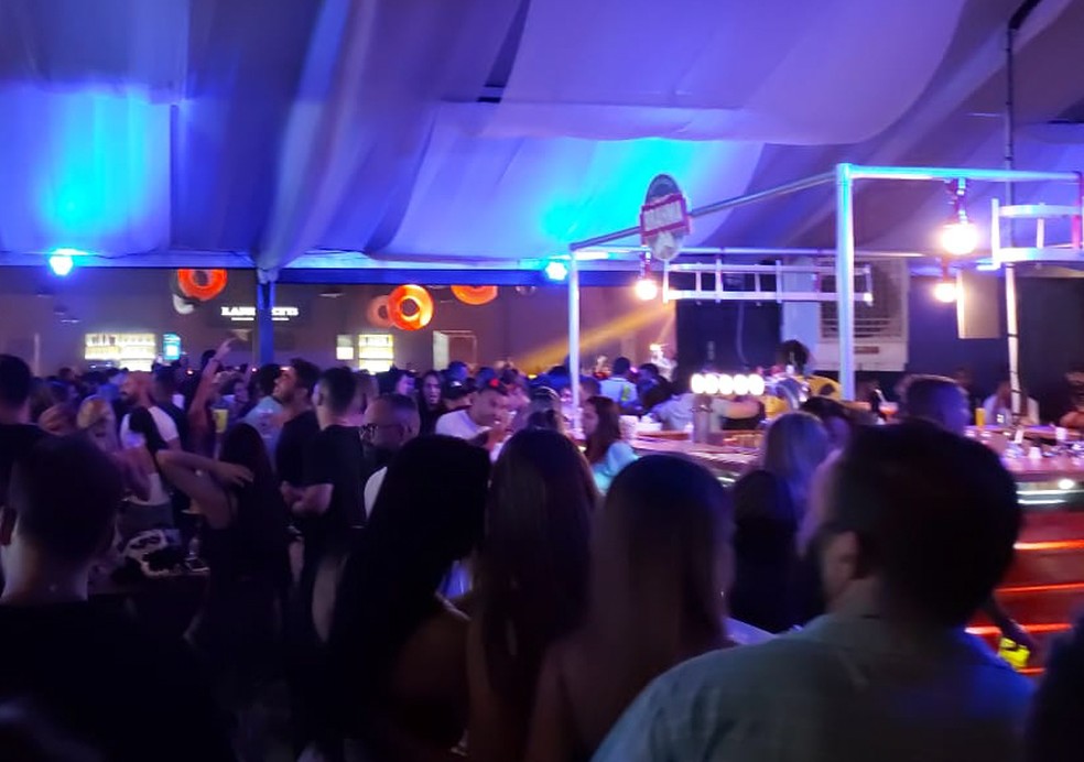 Fiscalização interdita locais de festas com aglomerações no DF. — Foto: Secretaria de Saúde/ Divulgação