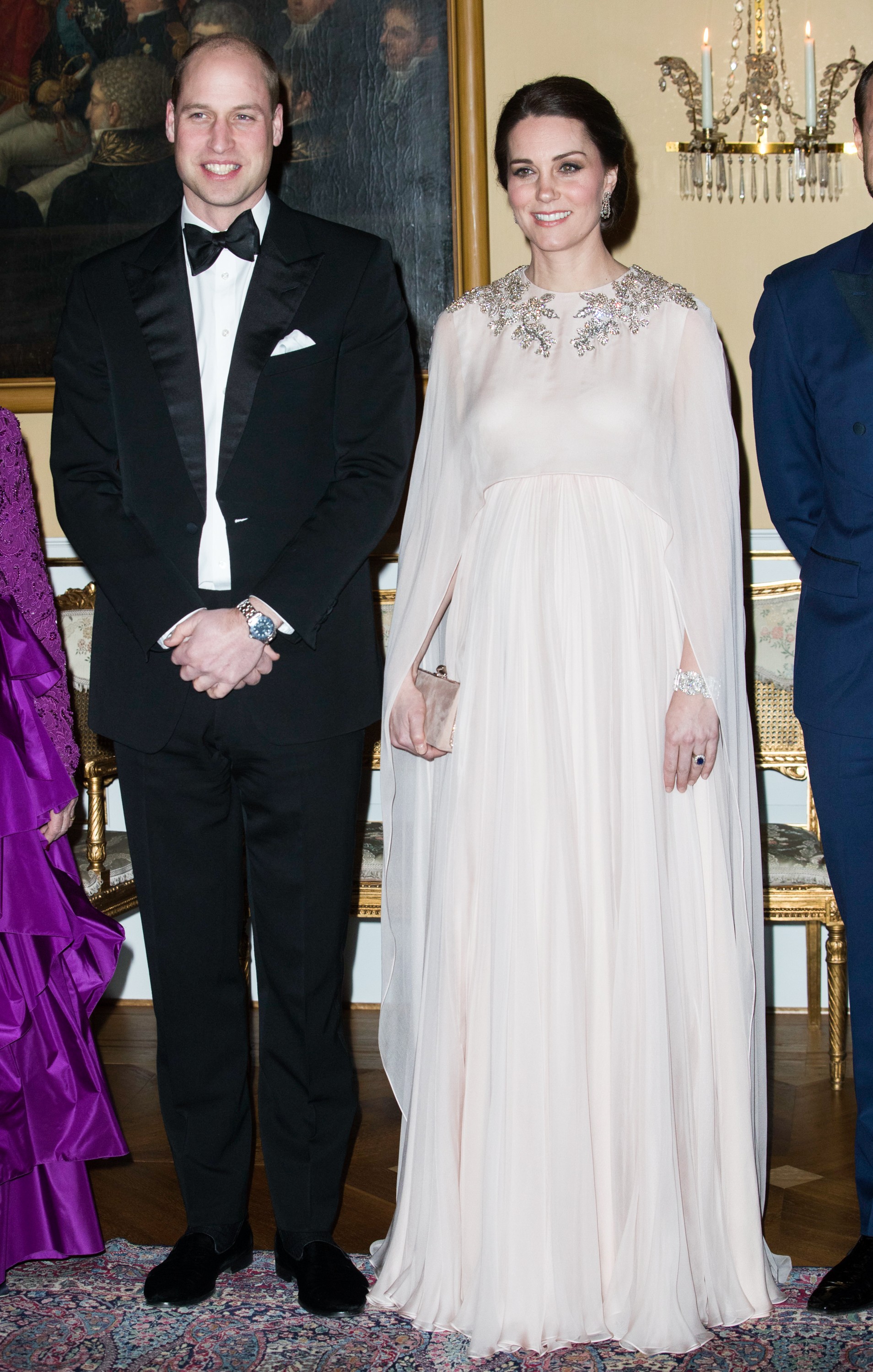 OSLO, NORWAY - FEBRUARY 01:  (NO UK SALES FOR 28 DAYS)  Catherine, Duchess of Cambridge and Prince William, Duke of Cambridge attend dinner at the Royal Palace on day 3 of their visit to Sweden and Norway on February 1, 2018 in Oslo, Norway.  (Photo by Po (Foto: WireImage)