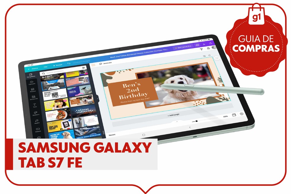 Samsung Galaxy Tab S7 FE — Foto: g1
