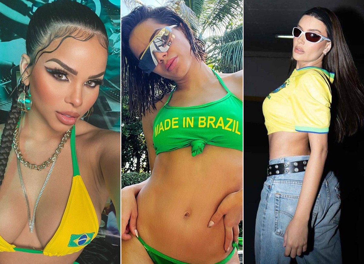 Gabily, Anitta, e Thais Braz: adepta do Brazilcore (Foto: Reprodução Instagram)