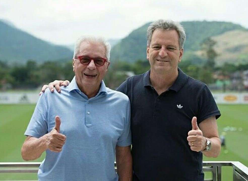 Marcio Braga, ao lado do presidente Rodolfo Landim — Foto: Alexandre Vidal