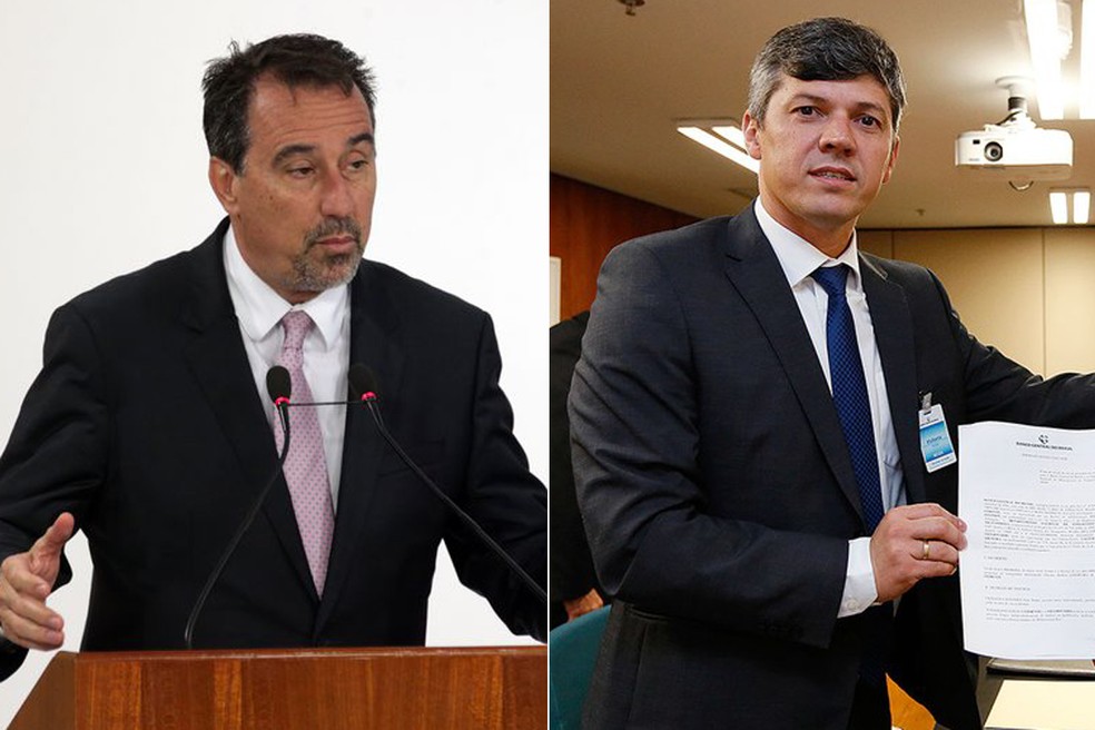 Os novos ministros da Saúde, Gilberto Occhi (esq.), e dos Transportes, Valter Casimiro (Foto: Antonio Cruz/Agência Brasil e Divulgação/Dnit)