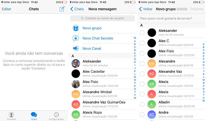 Telegram ganhou capacidade para chat com 2000 pessoas (Foto: Reprodução/Thiago Barros)