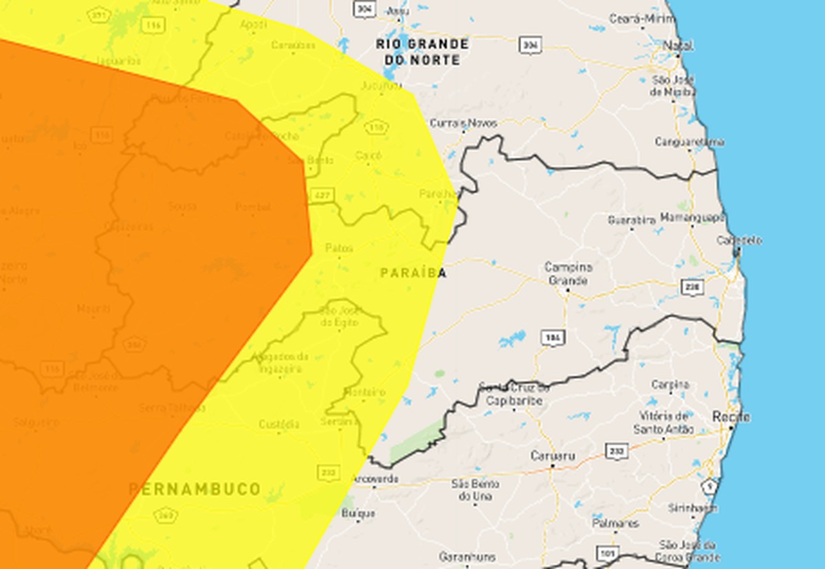 Inmet emite alertas de baixa umidade para cidades da Paraíba; veja ...