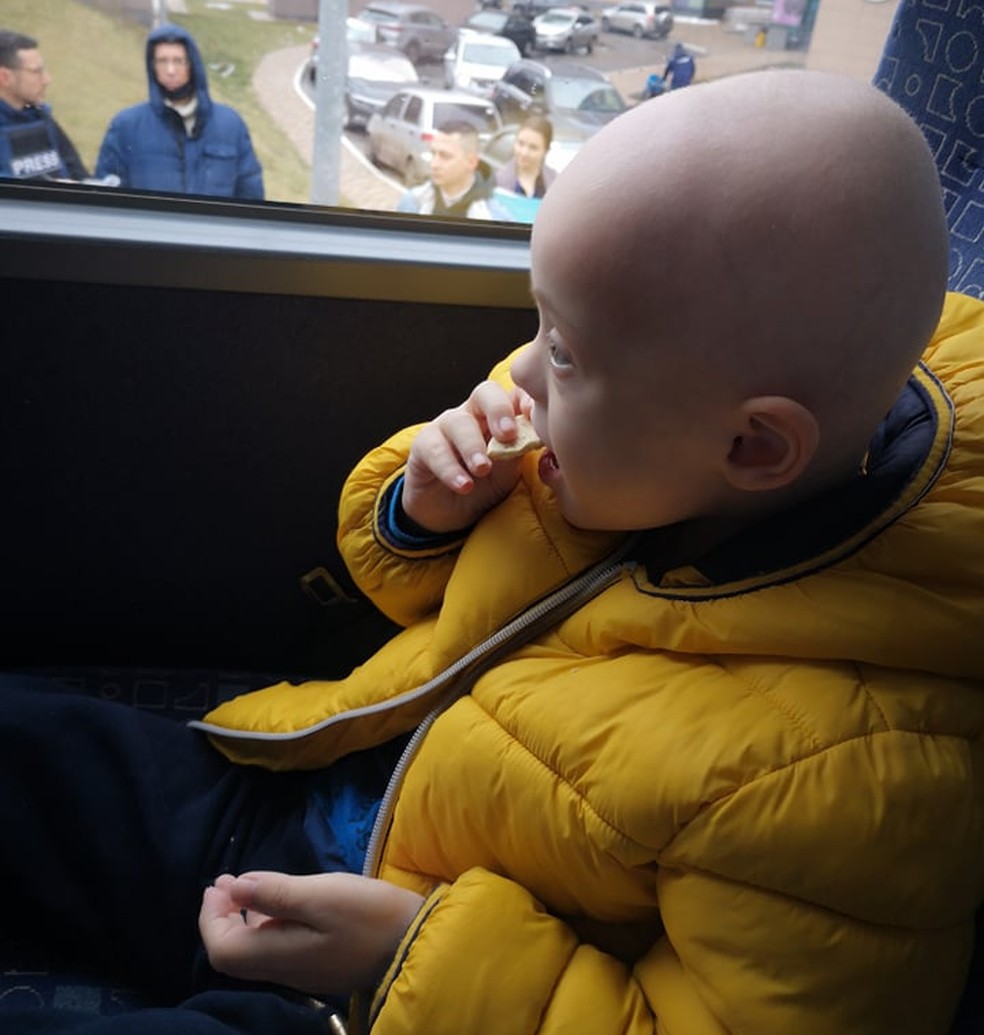 Nikita fugiu para a Polônia de ônibus — Foto: Arquivo pessoal