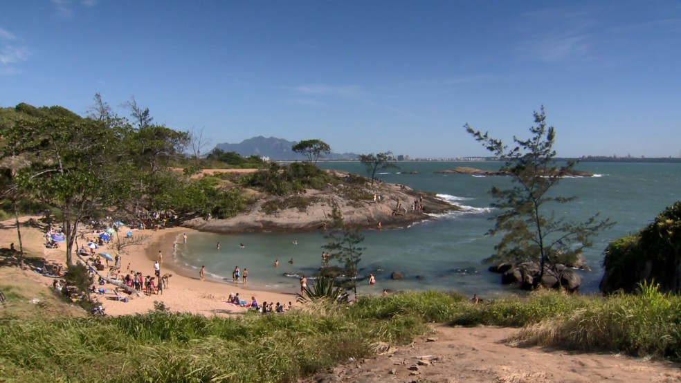 Praia Secreta em Vila Velha, no Espírito Santo — Foto: Arquivo/ TV Gazeta