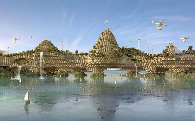Cidade iraquiana destruída pela guerra será reconstruída com módulos em 3D feitos de escombros (Foto: Divulgação)