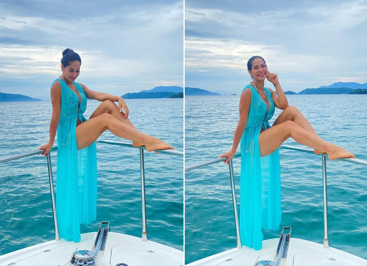Mayra Cardi passeia de barco  (Foto: Reprodução/Instagram)