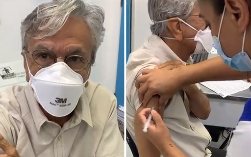 Caetano Veloso é vacinado contra Covid-19 e celebra: "Chegou a data"