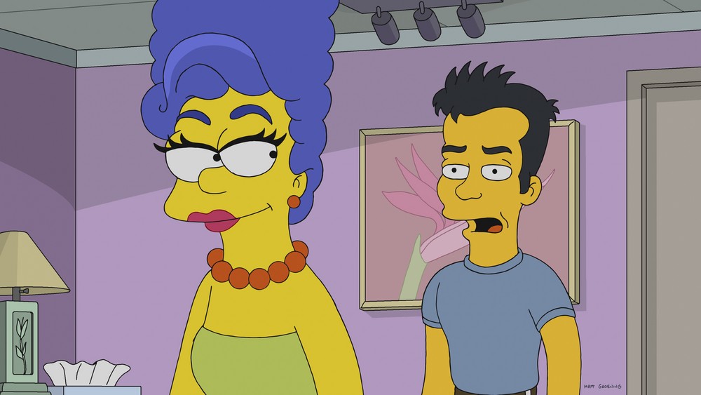 Julio, personagem de  Os Simpsons, com Marge Simpson (Foto: Divulgação)