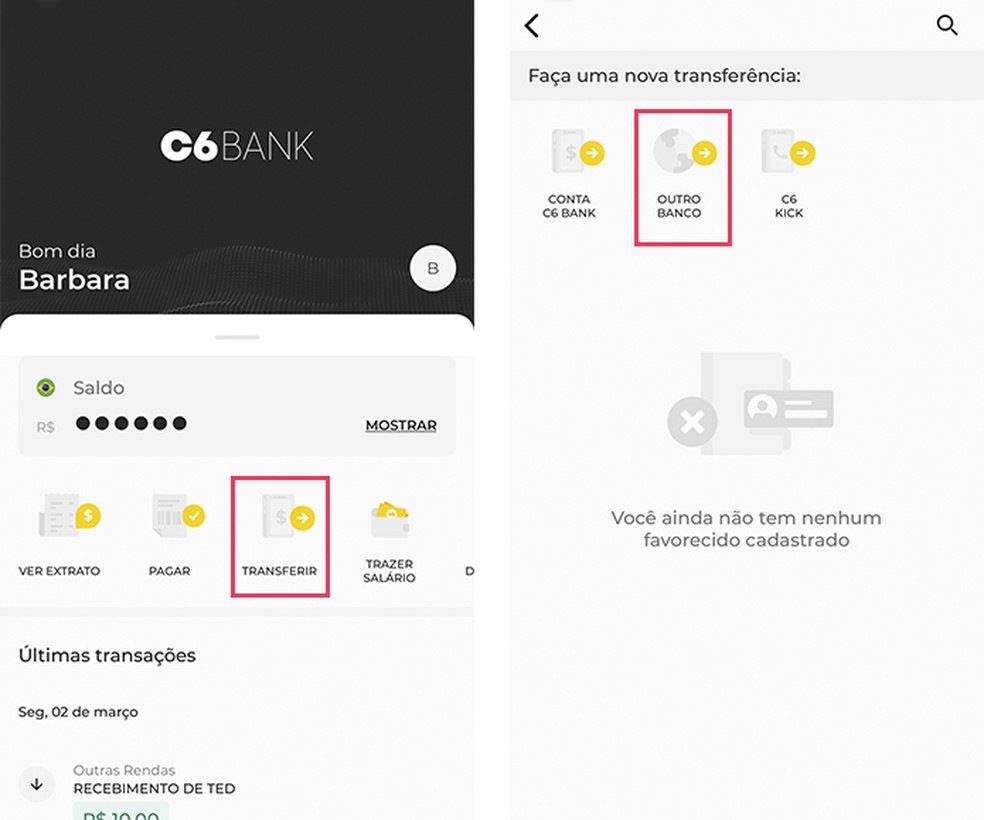 c6 bank como transferir dinheiro para outra conta sem pagar taxas bancos digitais techtudo