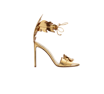 Inspirada na Palma de Ouro, prêmio mais importante do Festival de Cannes, a sandália (€ 690) do italiano Francesco Russo  é puro desejo!  (Foto: Divulgação)