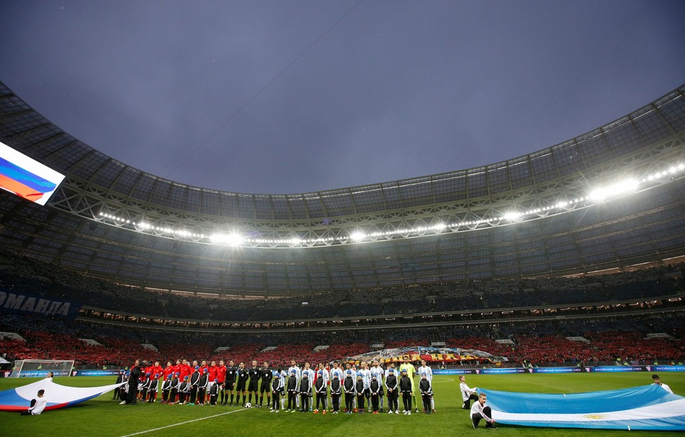 Luzhniki recebeu amistoso entre Argentina x Rússia (Foto: Reuters)