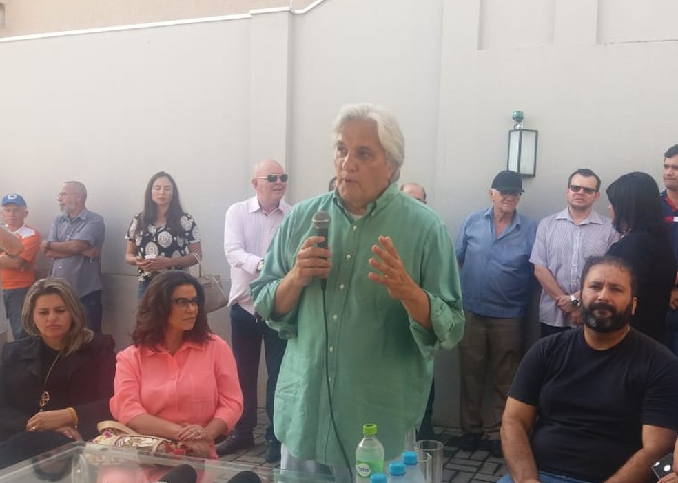 DelcÃ­dio lanÃ§ou candidatura ao senado nesta terÃ§a-feira (18). â€” Foto: Ricardo Freitas / G1 MS  