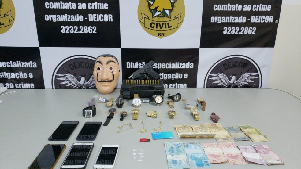 Criminosos foram presos na segunda-feira (4) em Extremoz, na Grande Natal — Foto: Polícia Civil/Divulgação