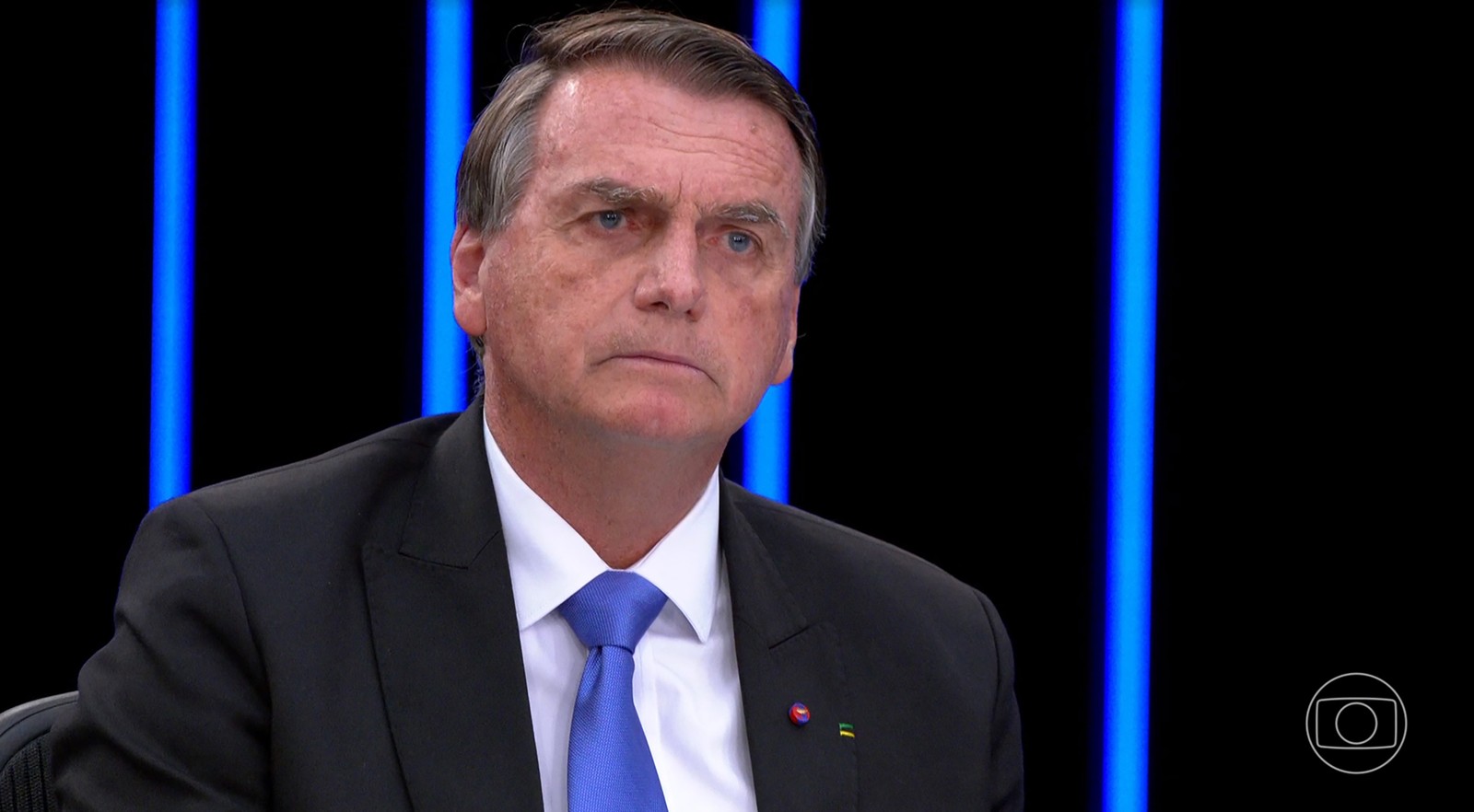 Bolsonaro negou que já tenha xingado ministro do STF – o que está registrado em vídeo— Foto: Reprodução/TV Globo