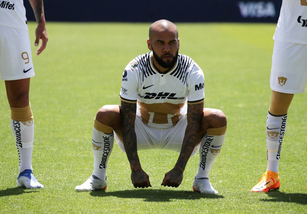 Último jogo de Daniel Alves pelo Pumas foi no dia 8 de janeiro  — Foto: Reuters