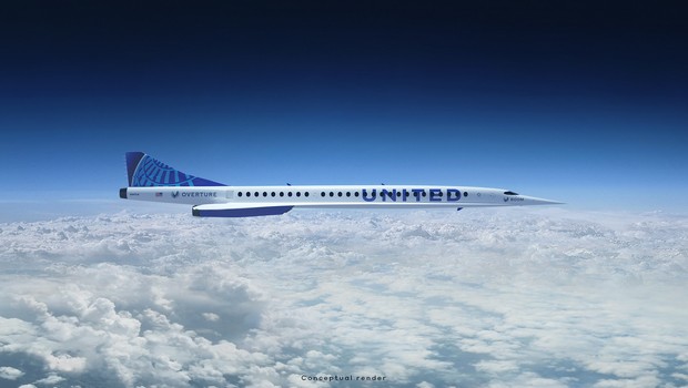 Avião supersônico da Boom Supersonic (Foto: Boom Supersonic/United Airlines )