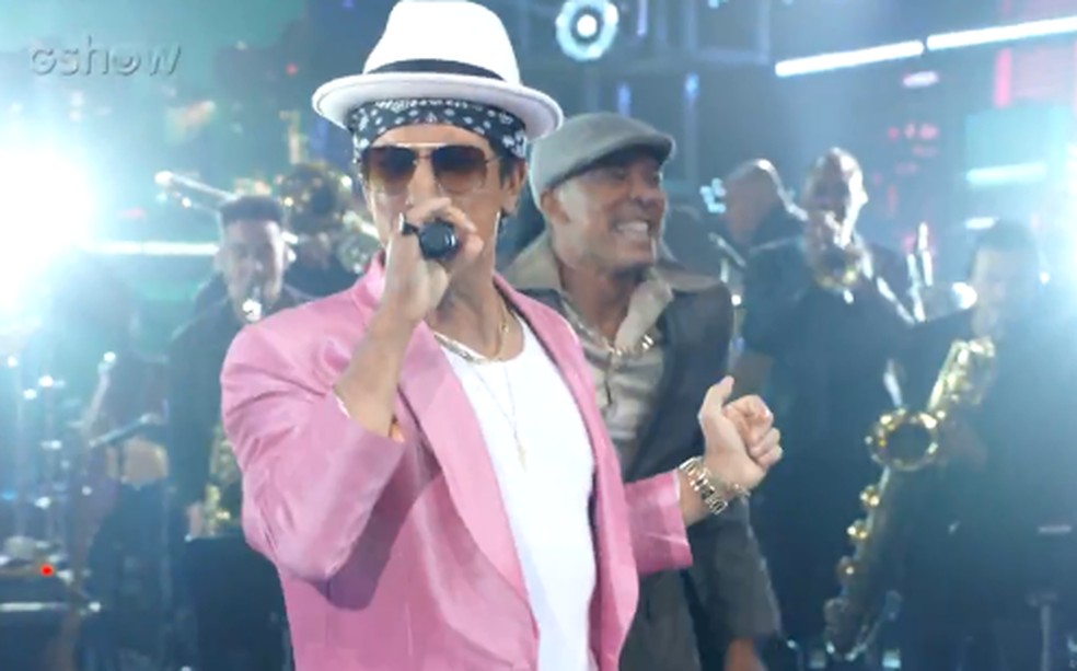 Di Ferrero homenageou Bruno Mars no 'Show dos Famosos' — Foto: Reprodução/TV Globo